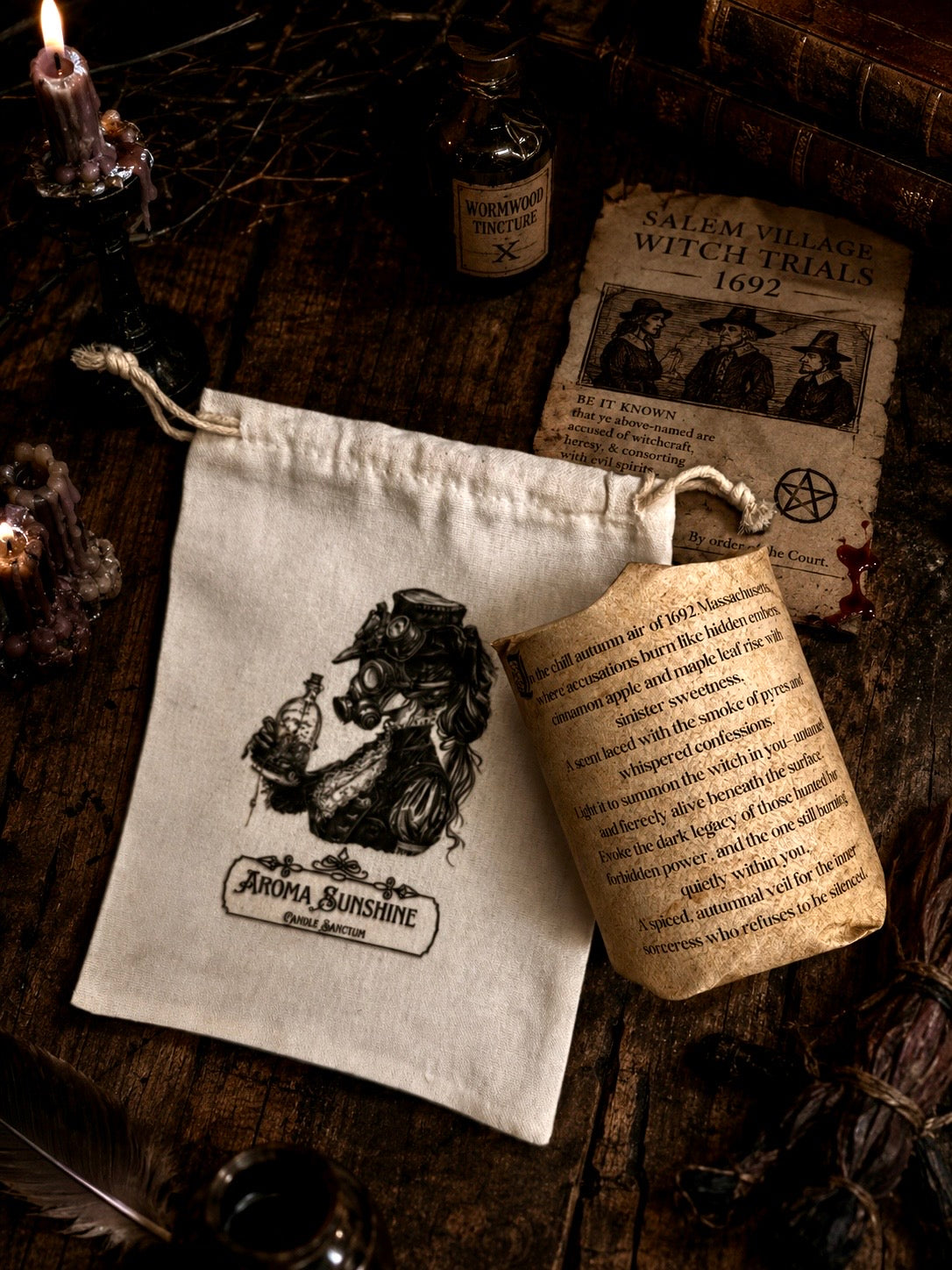 Salem candle - Cinnamon Apple & Maple Leave