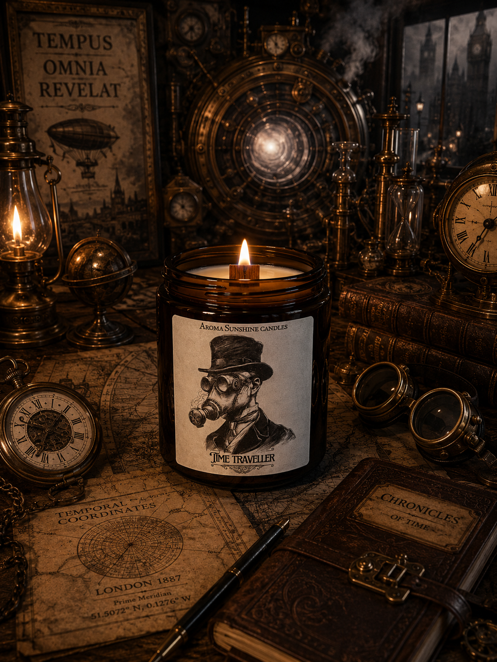 Time Traveller candle - Black Iris & Verbena
