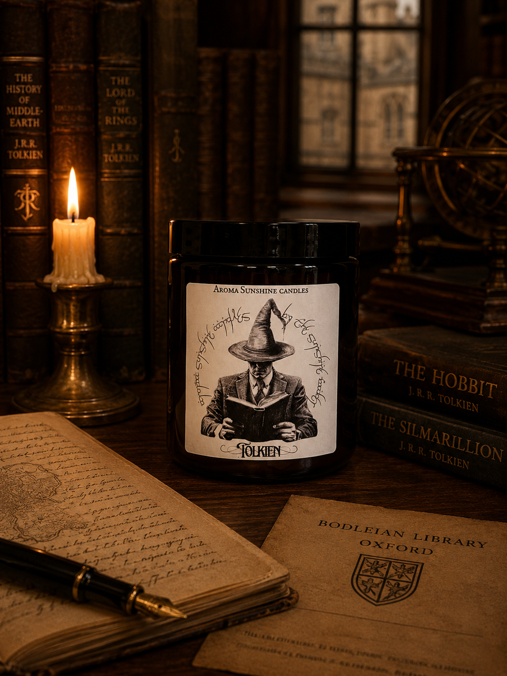 Tolkien candle - Dark Amber