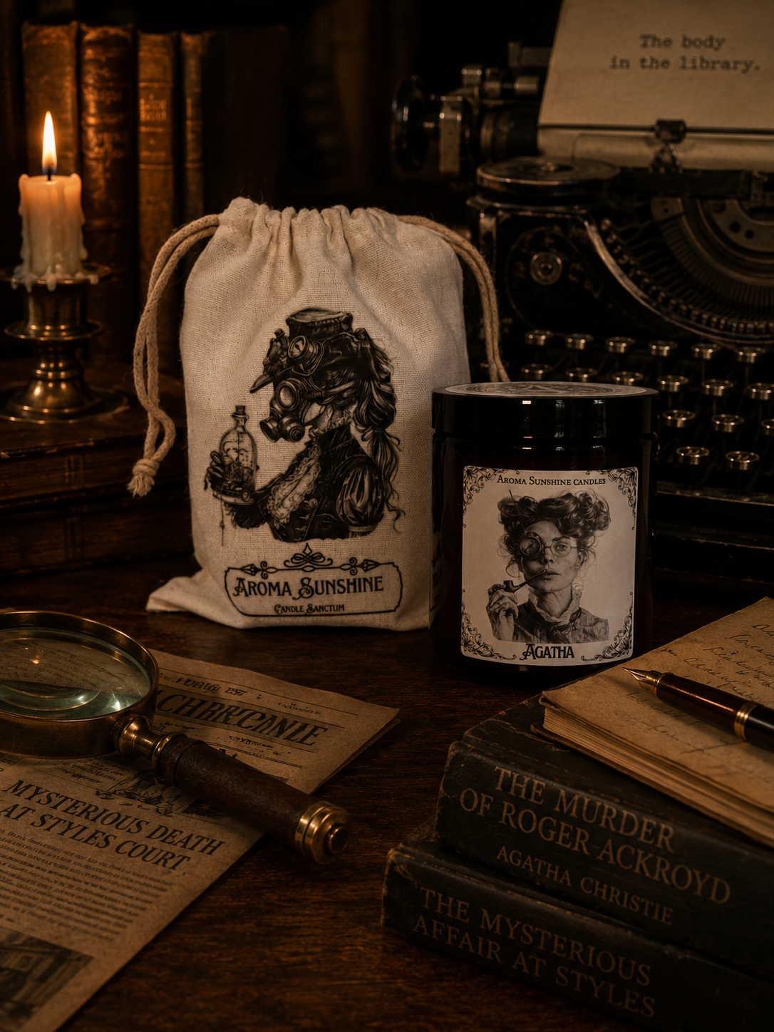 Agatha Christie candle - Peony & Lily of the Valley
