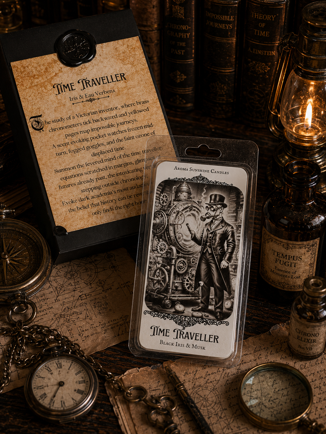 Time Traveller Wax Melt - Black Iris & Eau de Verbena