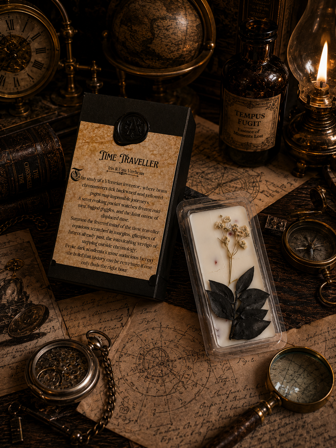 Time Traveller Wax Melt - Black Iris & Eau de Verbena