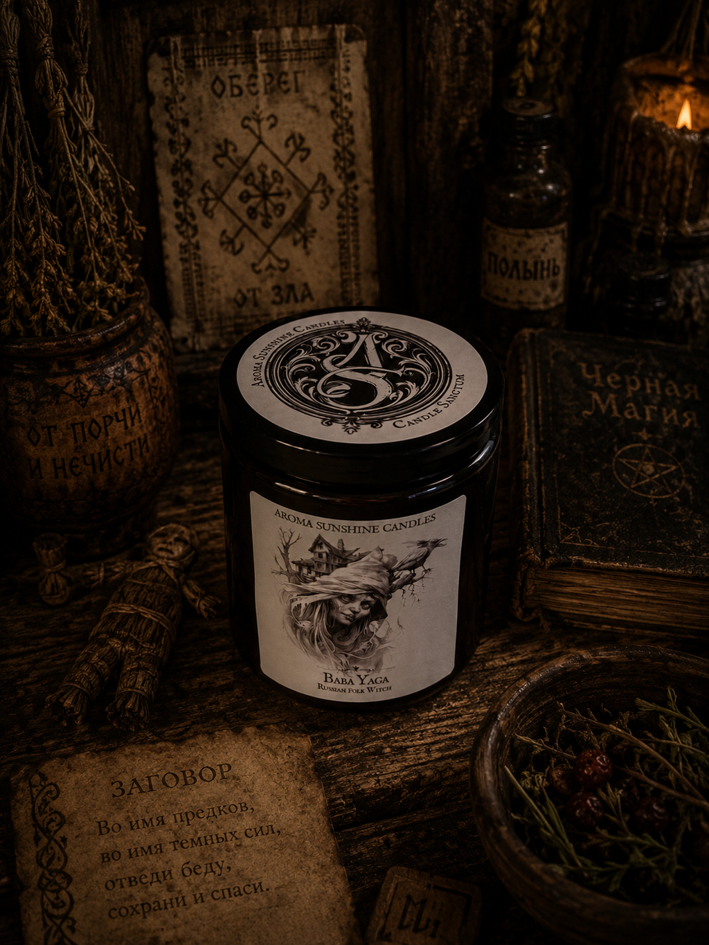 Baba Yaga candle - Cedarwood & Juniper