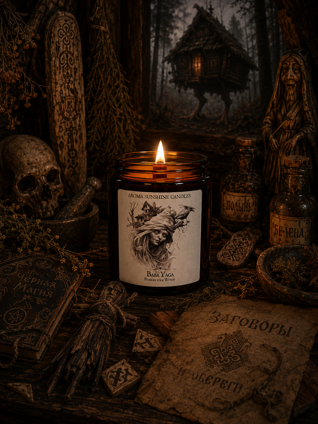 Baba Yaga candle - Cedarwood & Juniper