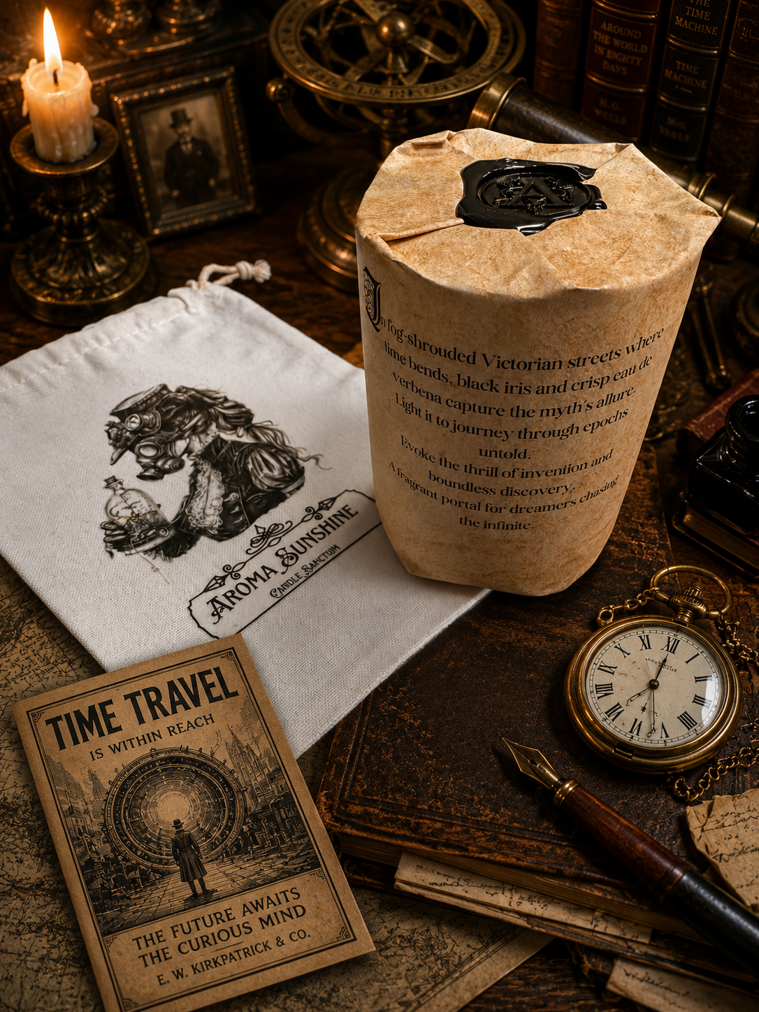 Time Traveller candle - Black Iris & Verbena