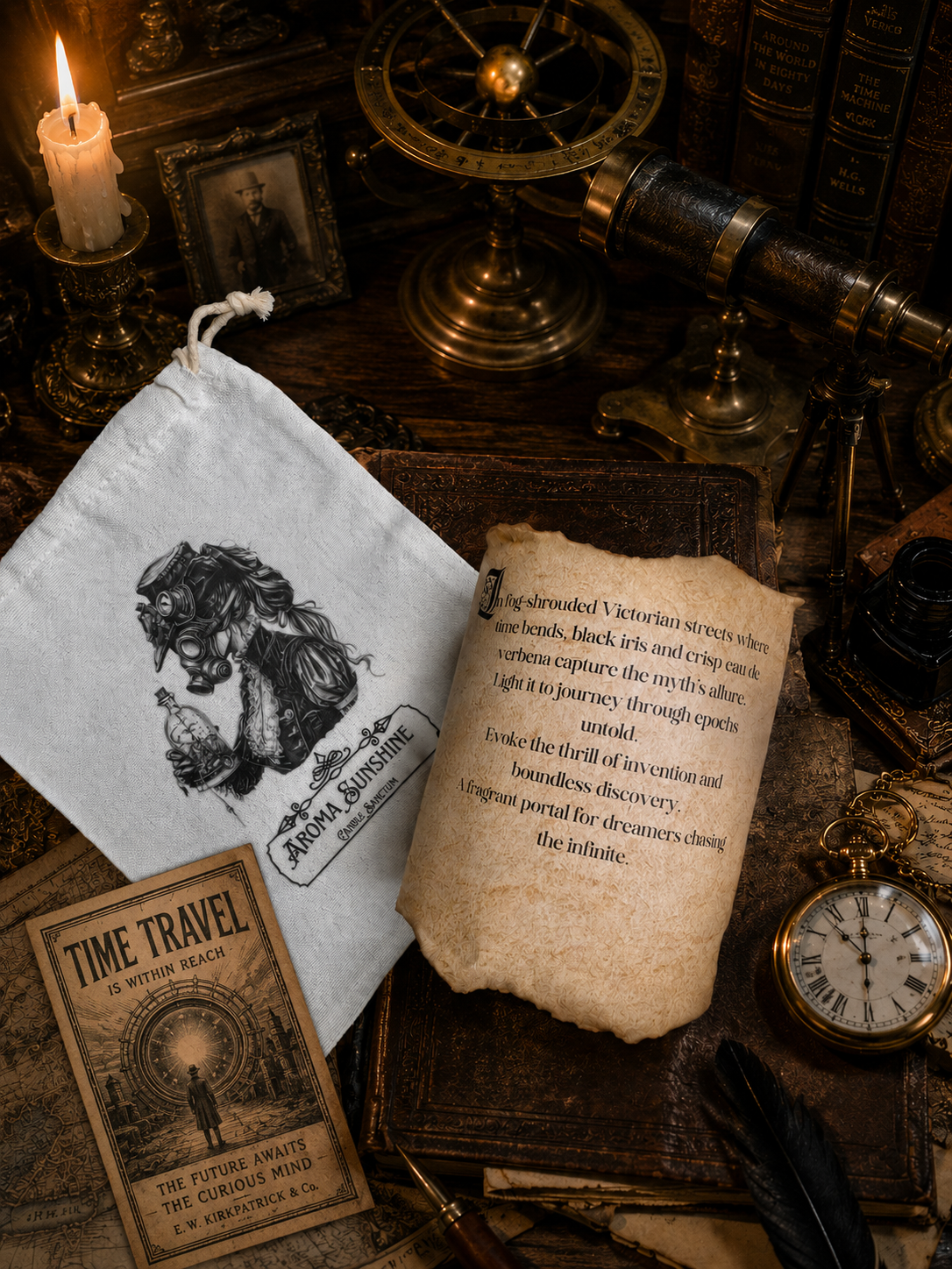 Time Traveller candle - Black Iris & Verbena