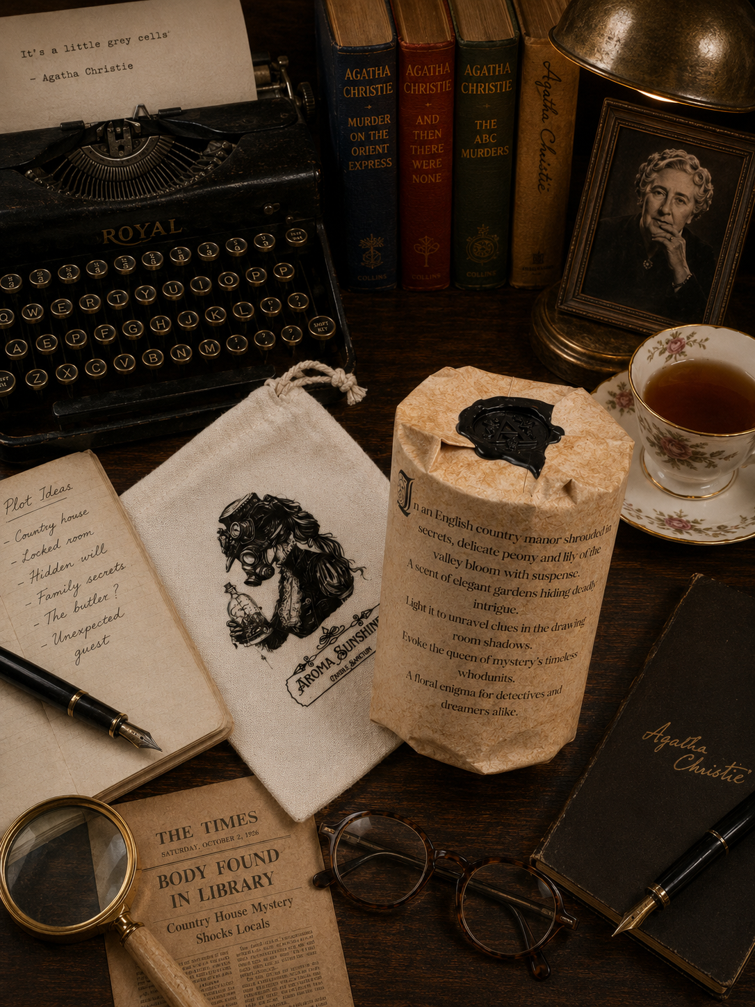 Agatha Christie candle - Peony & Lily of the Valley