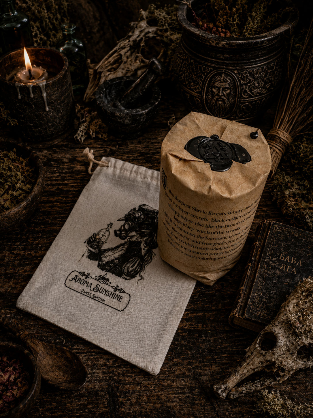 Baba Yaga candle - Cedarwood & Juniper