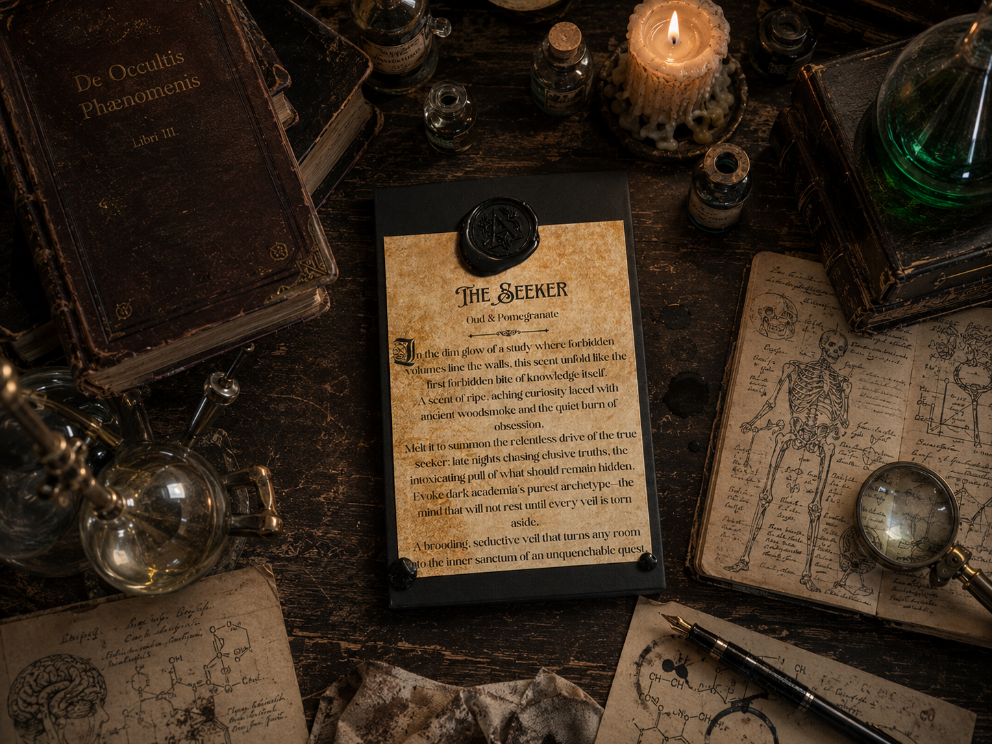 The Seeker Wax Melt - Pomegranate & Oud