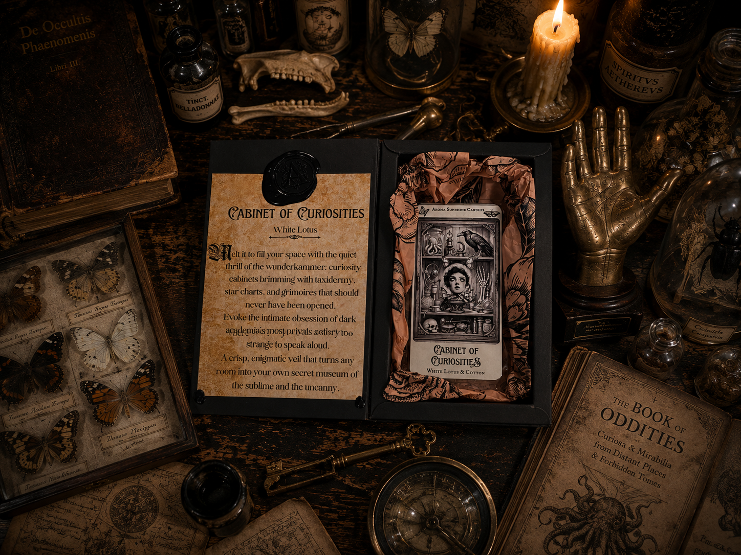 Cabinet of Curiosities Wax Melt - White Lotus & Cotton