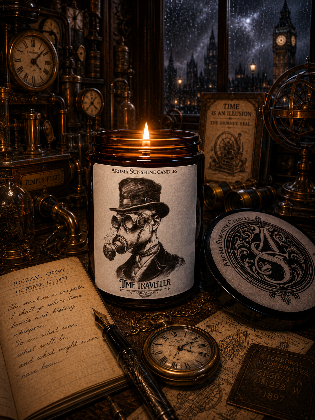 Time Traveller candle - Black Iris & Verbena